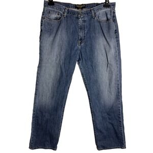 Lucky Brand Jeans 181 Relaxed Straight Size 38x32 Blue Denim Cotton Mexico A38